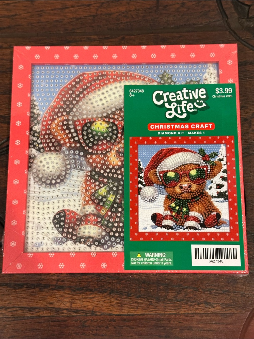 Creative Life Christmas Highland Cow Diamond Art Painting Craft Kit